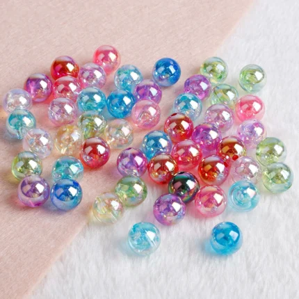 Acrylic colorful round beads handmade diy earrings material